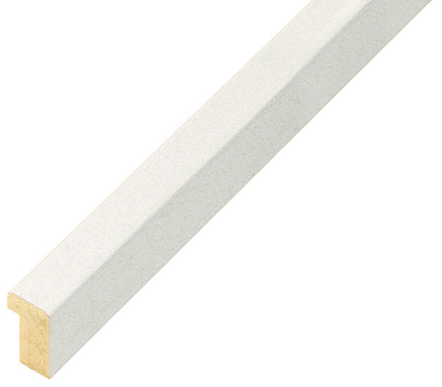 Baguette de tilleul larg.10mm, haut.13mm - mat, blanche - 10BIANCO