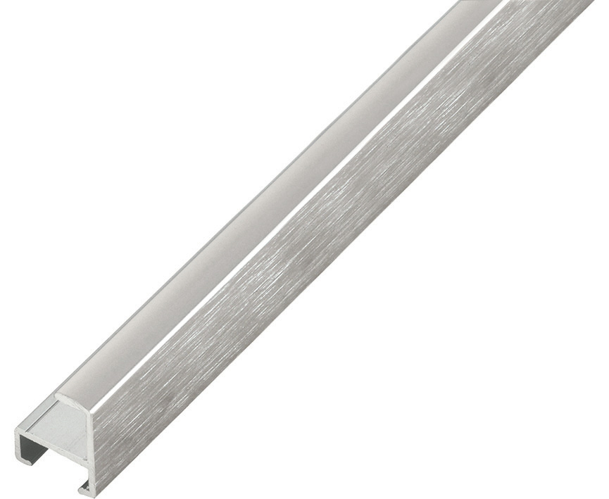 Baguette aluminium, argent brillant