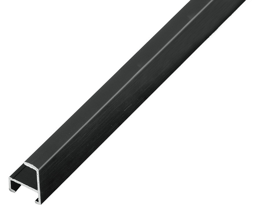 Baguette aluminium, noire brillant