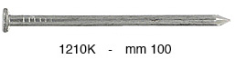 Clous normaux en fer, tête plate, 100mm, 4,5mm Ø - 1 kg