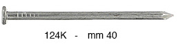 Clous normaux en fer, tête plate, 40mm, 2,2mm Ø - 1 kg