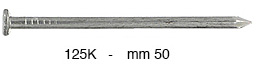 Clous normaux en fer, tête plate, 50mm, 2,4mm Ø - 1 kg