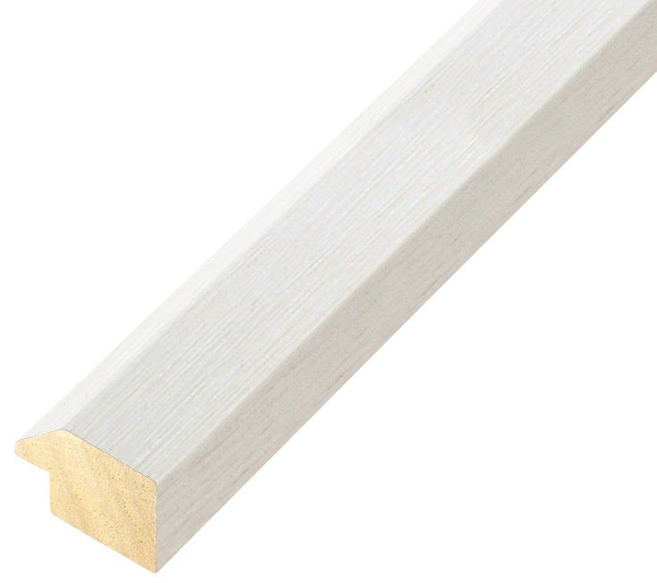 Baguette ayous, larg.28mm haut.20 - Blanc opaque - 128BIANCO