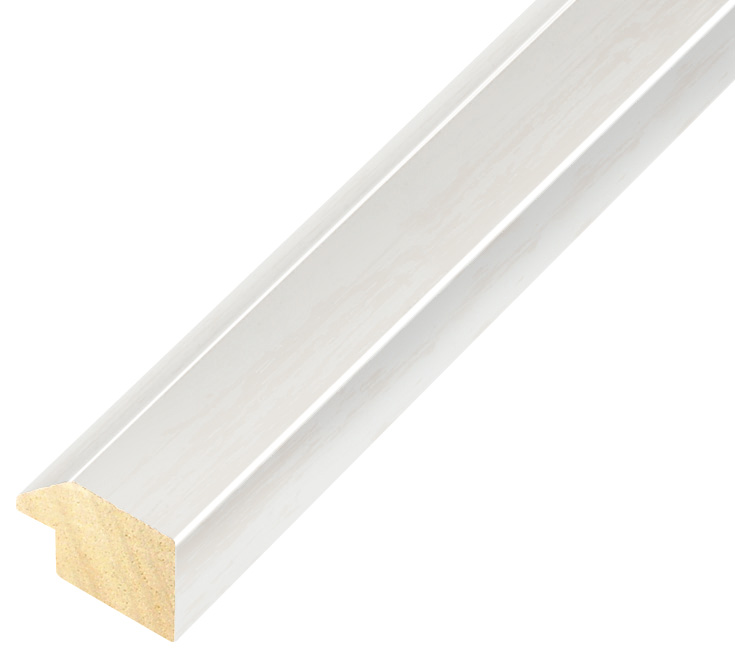 Baguette ayous, larg.28mm haut.20 - Blanc brillant - 128BIANCOLUC