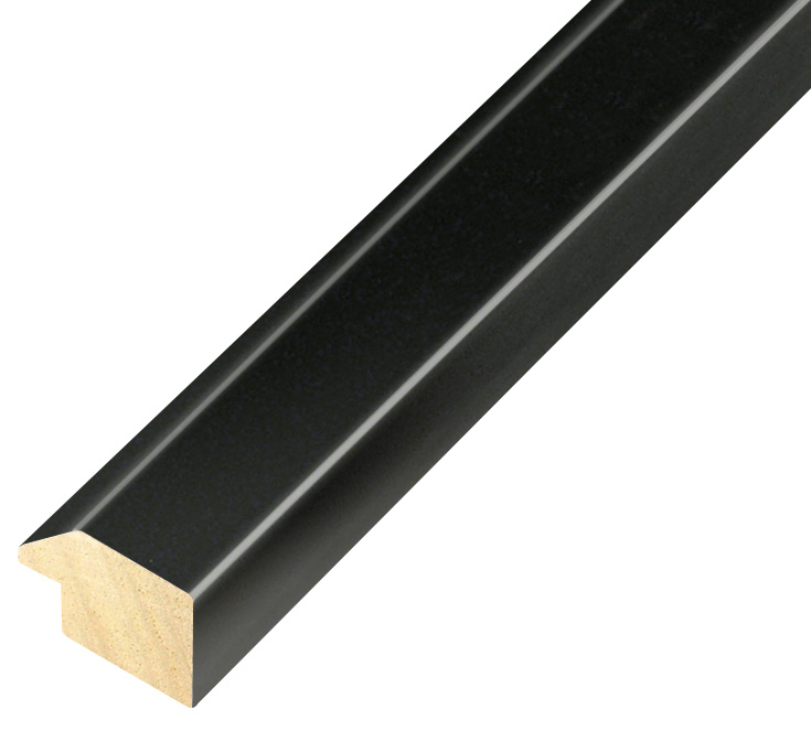 Baguette ayous, larg.28mm haut.20 - Noir brillant - 128NEROLUC