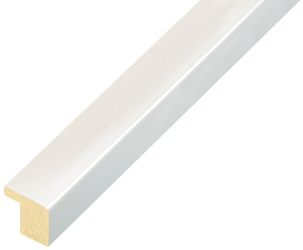 Baguette ayous, larg.15mm, haut.14mm - Blanc brillant