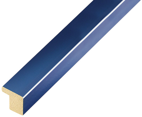 Baguette ayous, larg.15mm, haut.14mm - Bleue brillant - 12BLU