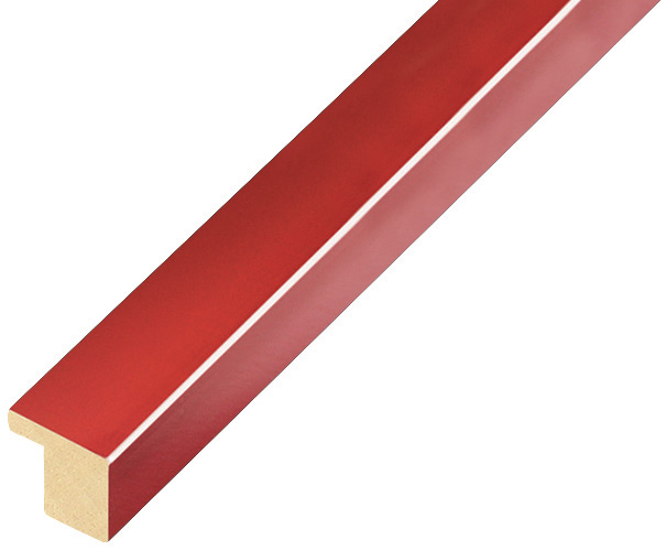 Baguette ayous, larg.15mm, haut.14mm - Rouge brillant