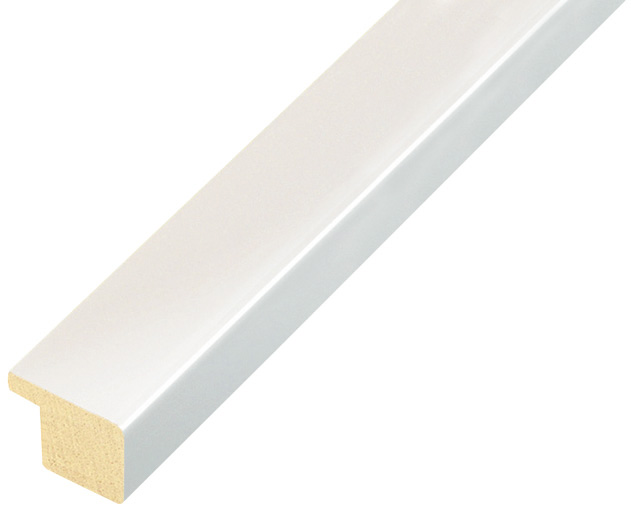 Baguette ayous, larg.20mm, haut.14mm - Blanc brillant