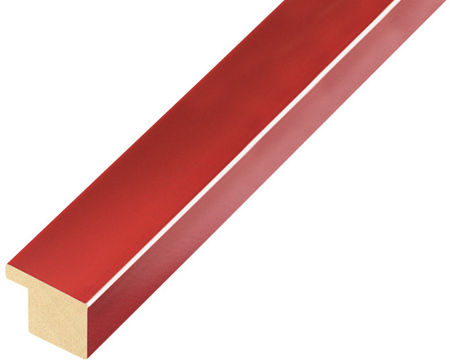 Baguette ayous, larg.20mm, haut.14mm - Rouge brillant - 13ROSSO