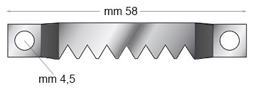 Attaches dent de scie en fer bruni - Par 5000 pcs