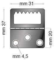 Attaches à charnière fer bruni - Par 3000 pcs