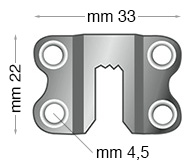 Attaches en fer zingué à 4 trous - Par 100 pcs