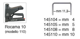 Agrafes 108 mm 8 pour Rocama 105/108 - Par 5.000 pcs.