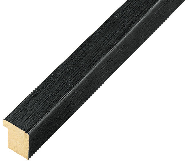 Baguette ayous, larg.15mm haut.14 - mat noir