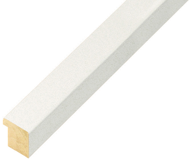 Baguette ayous, larg.15mm haut.14 - mat blanc