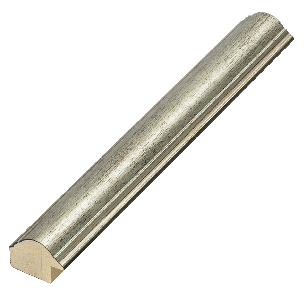 Baguette pin jointé larg.25mm, haut.19, forme arrondie - argent - 166ARG