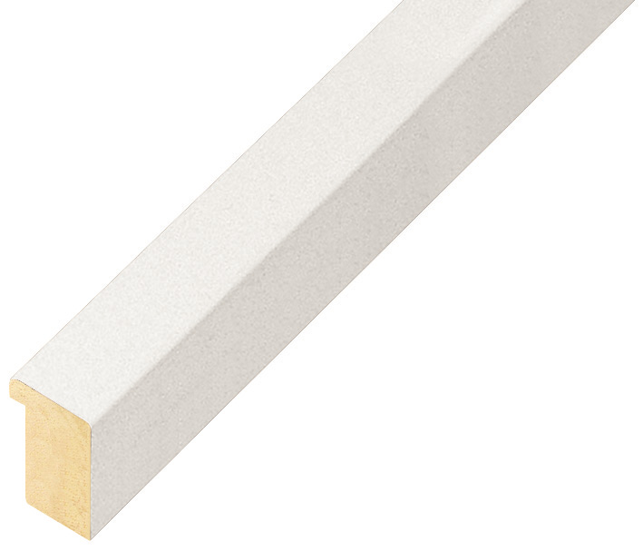 Baguette ayous, larg.15mm haut.20 - blanc opaque - 16BIANCO