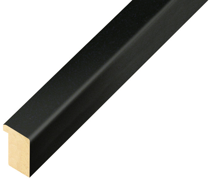 Baguette ayous, larg.15mm haut.20 - Noir opaque - 16NERO