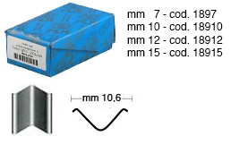 Agrafes Joint acier standard mm 15 - Par 2000 pièces