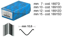 Agrafes double affilage Joint mm  7 - Par 4000 pièces