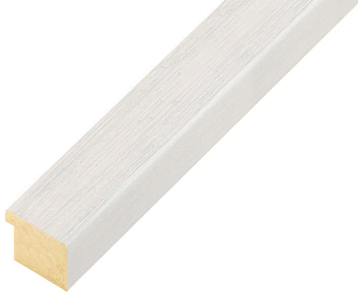 Baguette ayous, larg.20mm haut.14 - blanc mat - 19BIANCO