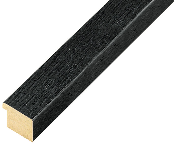 Baguette ayous, larg.20mm haut.14 - noir mat - 19NERO