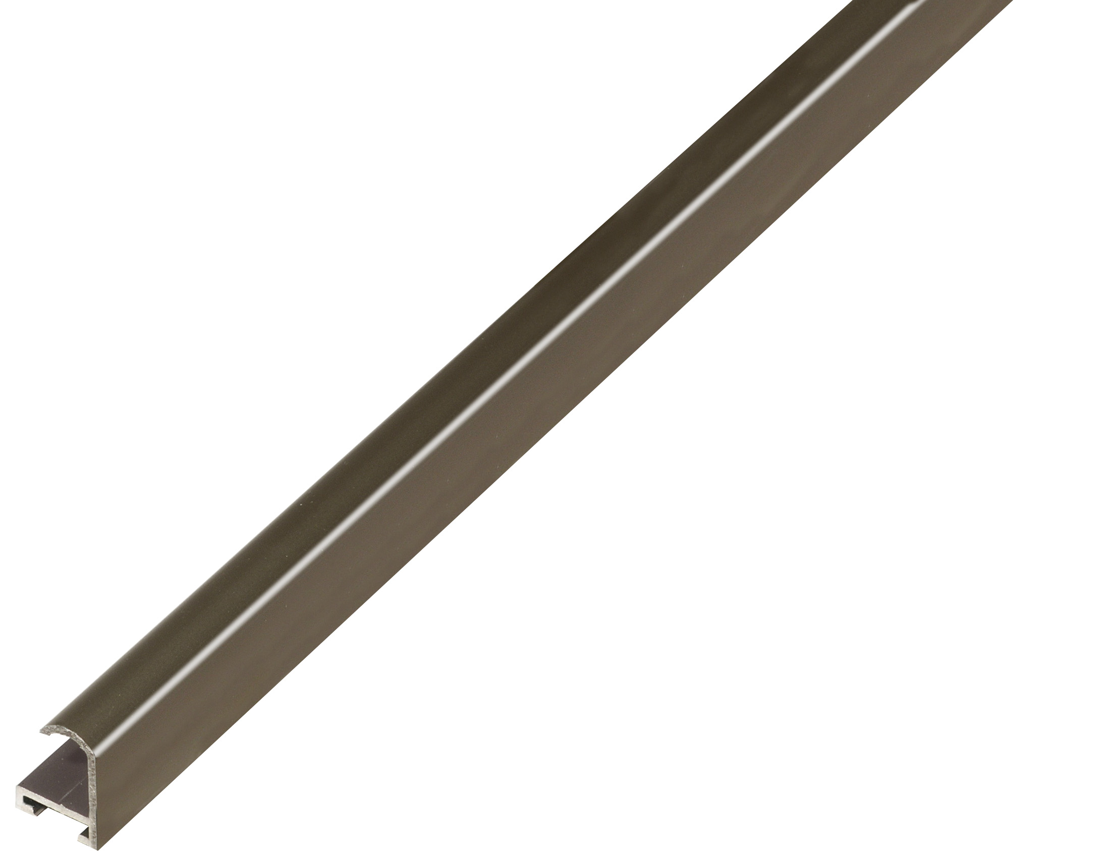 Baguette aluminium - ronde - bronze satiné