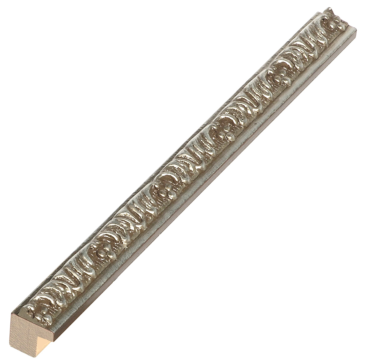 Baguette ajous larg.16mm, haut.16mm, argent avec décorations - 214ARG