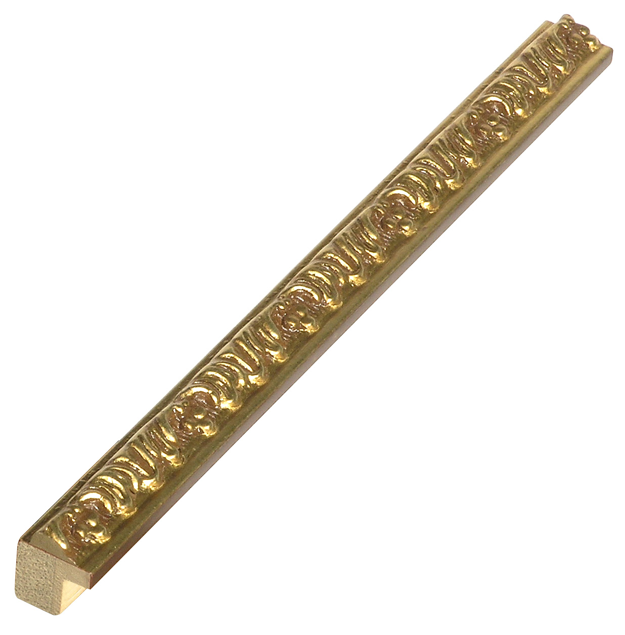 Baguette pin jointé larg.16mm, haut.16mm - Or avec décorations - 214ORO