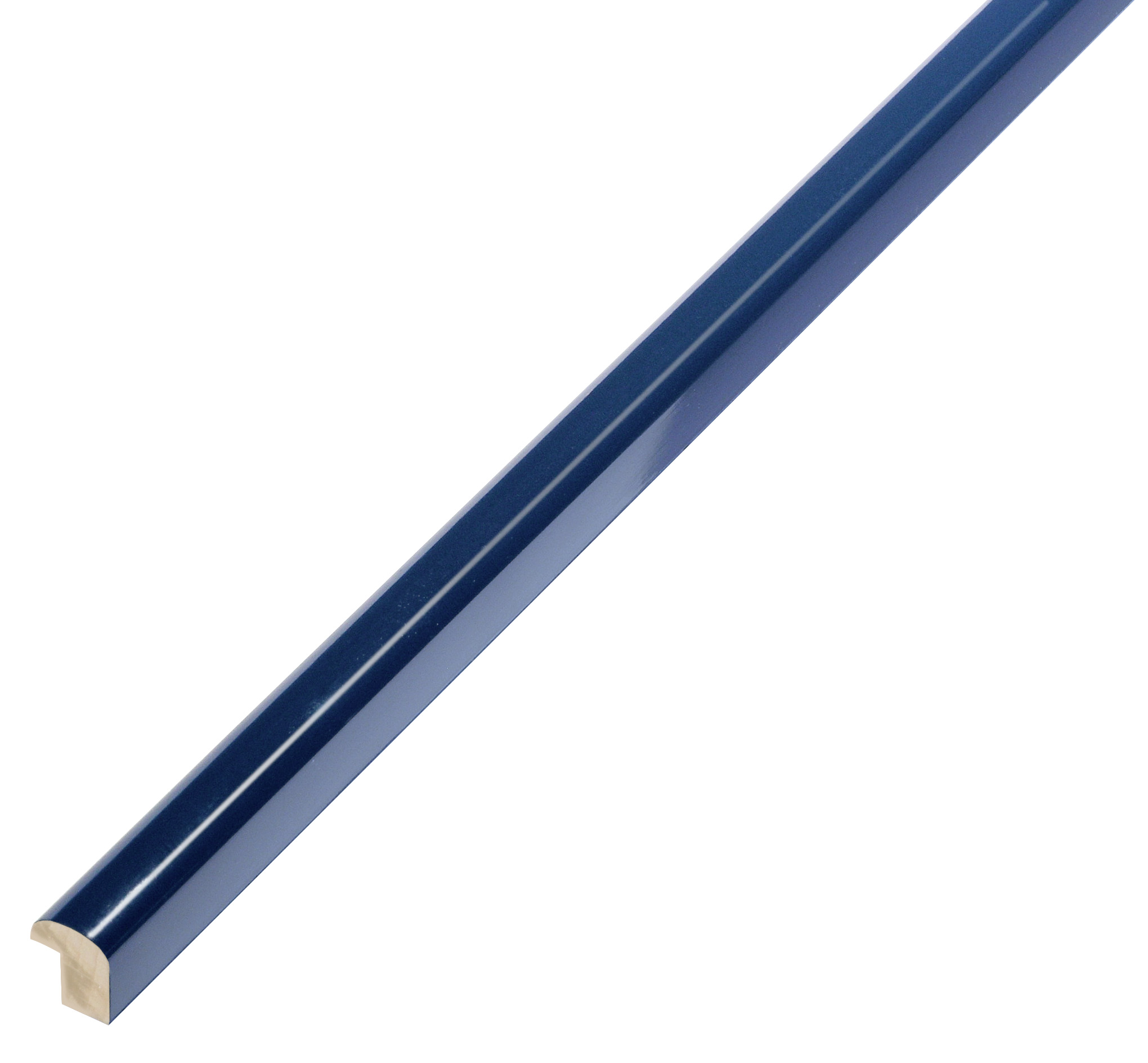 Baguette ramin, larg.11mm, haut.13mm - blue brillant - 215BLU