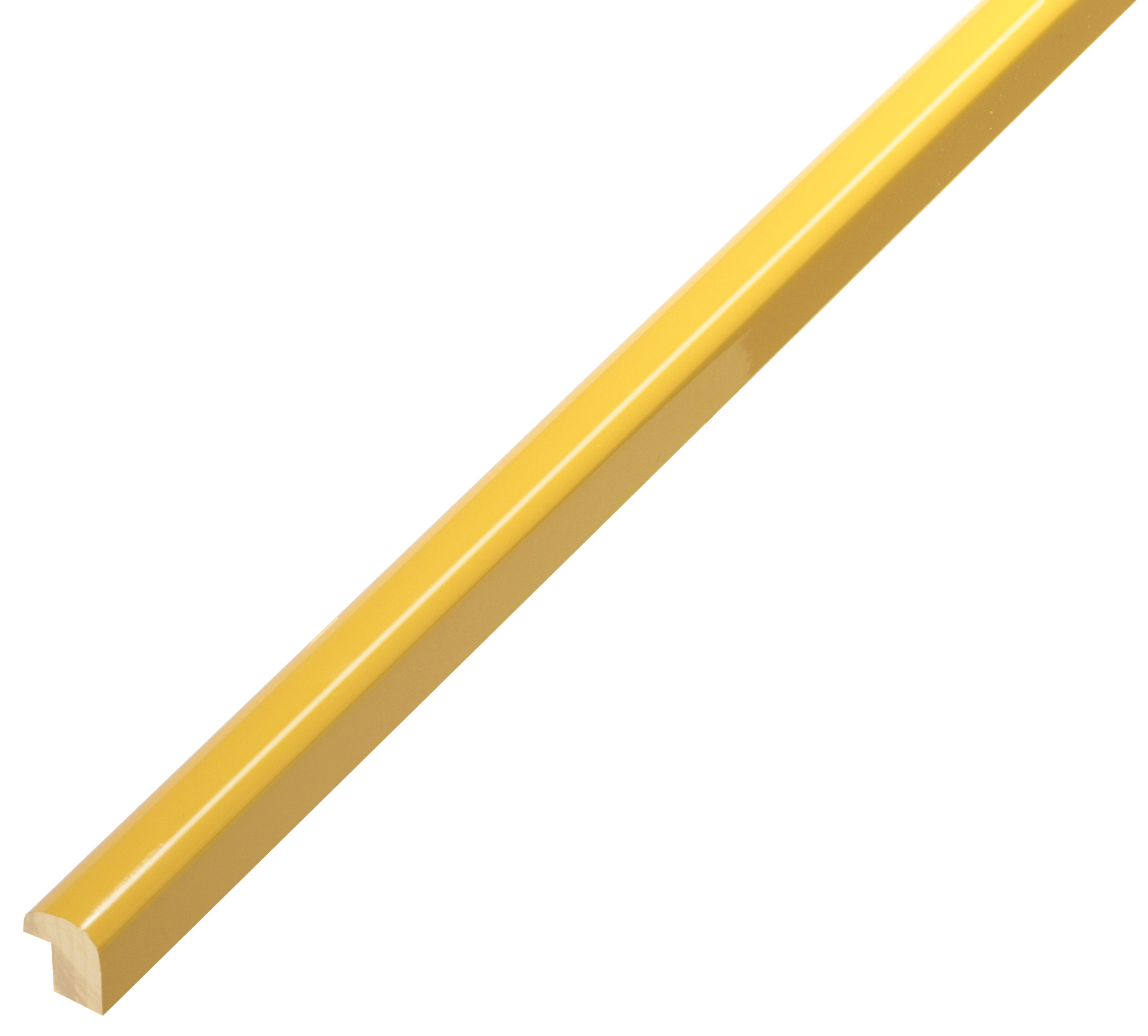 Baguette ramin, larg.11mm, haut.13mm - jaune brillant - 215GIALLO