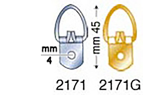 Attaches articulées, lourdes, laitonées, 1 trou - Par 100