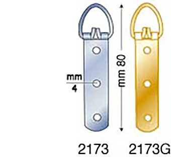 Attaches articulées, lourdes, zingué, 3 trous - Par 50