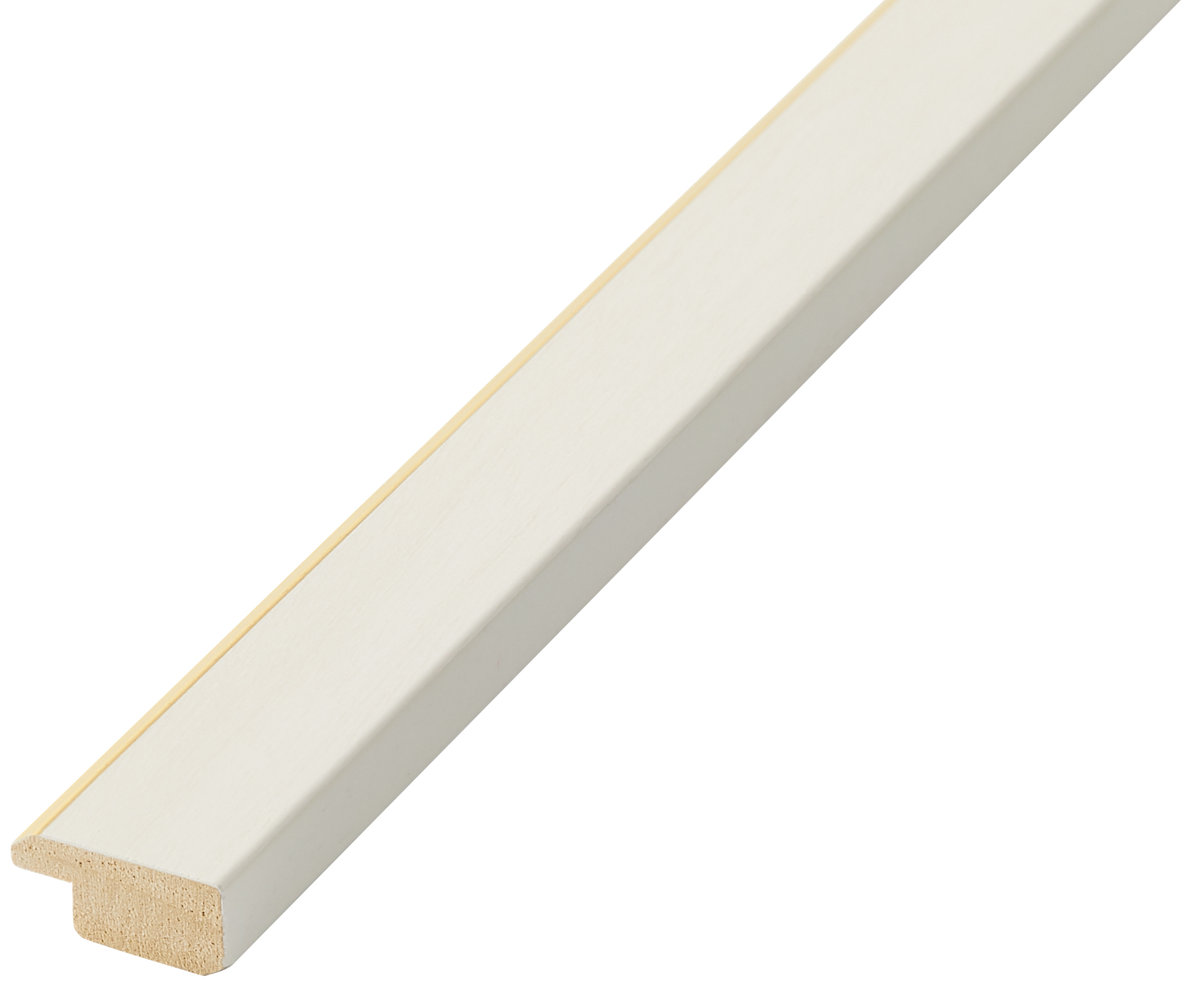 Baguette ayous jointé, larg.21mm, haut.10mm - crème fil or