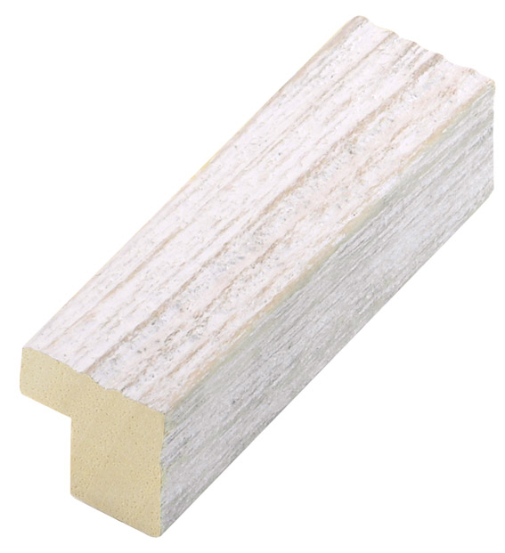 Baguette ayous larg.20mm - finition rustique - crème