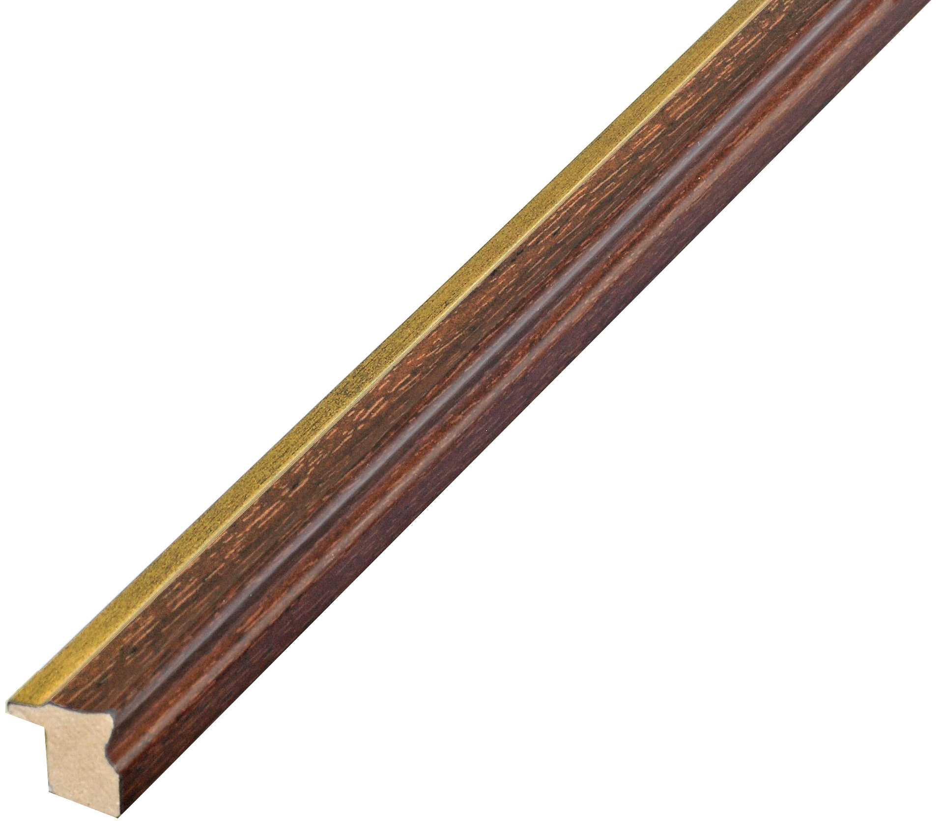 Baguette pin jointé, larg.16, haut.16, noyer fil doré - 234NOCE