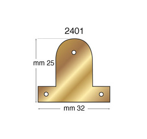 Lamelles fer laitonné n.1 - 25 mm - Par 500 pcs