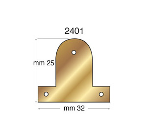 Lamelles fer laitonné n.1 - 25 mm - Par 100 pcs.