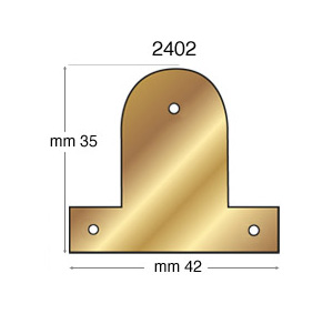 Lamelles fer laitonné n.2 - 35 mm - Par 100 pcs.