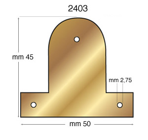 Lamelles fer laitonné n.3 - 45 mm - Par 100 pcs