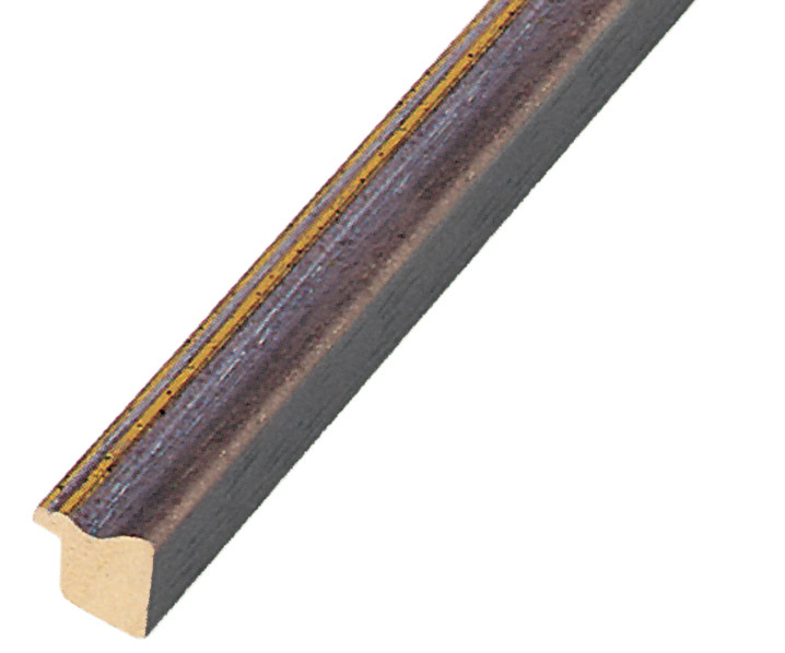 Baguette ayous, larg.15mm, haut.15mm - fil or, mat, grise - 245GRI