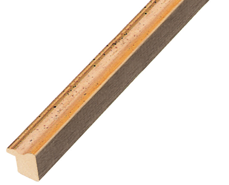 Baguette ayous, larg.15mm, haut.15mm - fil or, mat, ocre