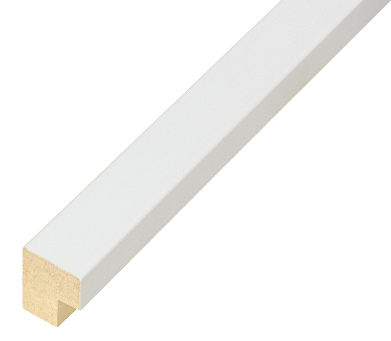 Baguette ayous, larg.20mm haut.20 - Blanc opaque