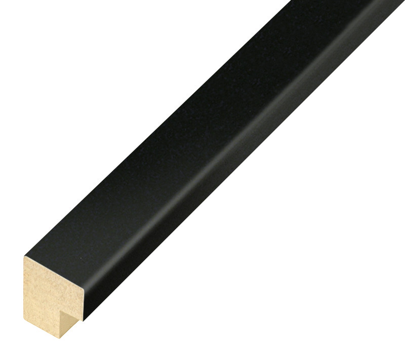 Baguette ayous, larg.20mm haut.20 - Noir opaque - 24NERO