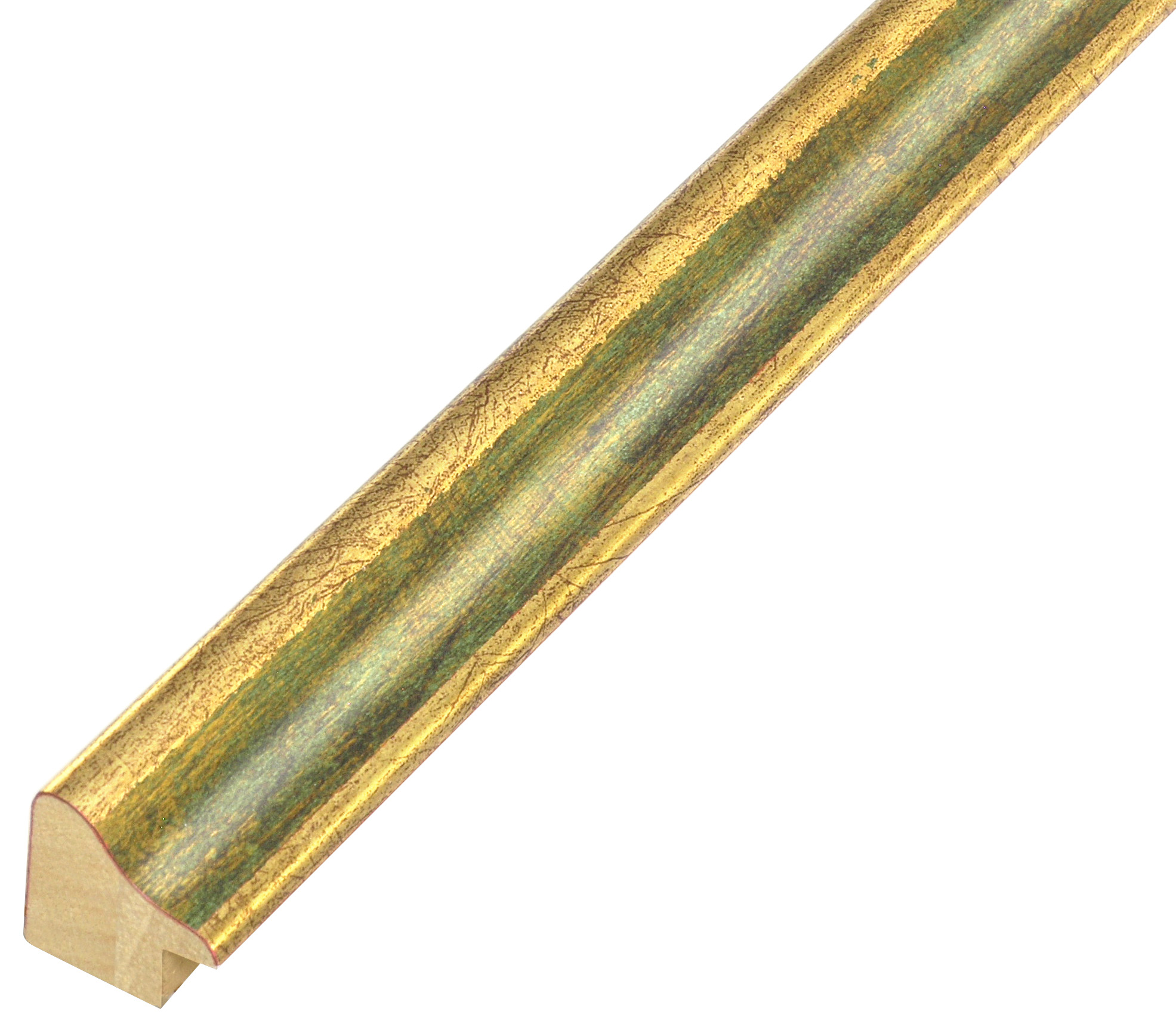 Baguette ayous jointé, larg.23mm - haut.22 - dorée verte