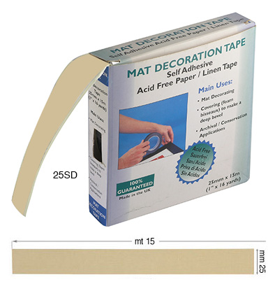 Filet adhésif sable - mm25x15mt