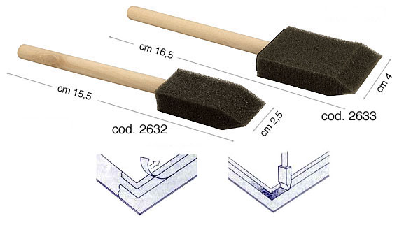 Spatule caoutchouc mousse 2,5 cm