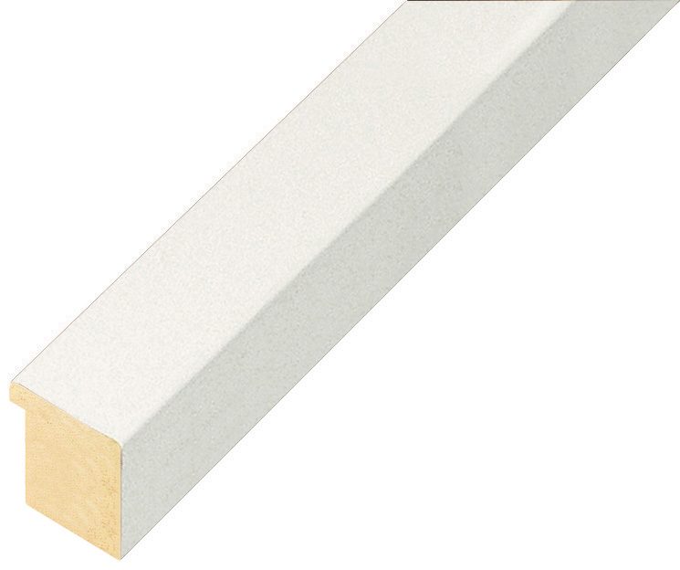 Baguette ayous, larg.20mm haut.20 - blanc mat