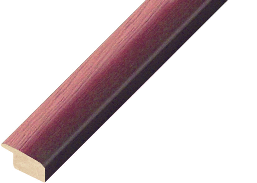 Baguette ayous, larg.23mm, haut.13mm - mat, nuancée fuchsia